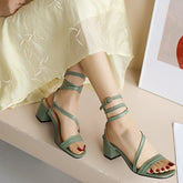 Girseaby 2022 Große Größe 30-52 Solide Frauen Schuhe Sandalen Peep Toe Ankle Strap Block Heels Mode Schwarz Weiß täglichen Sommer S3533